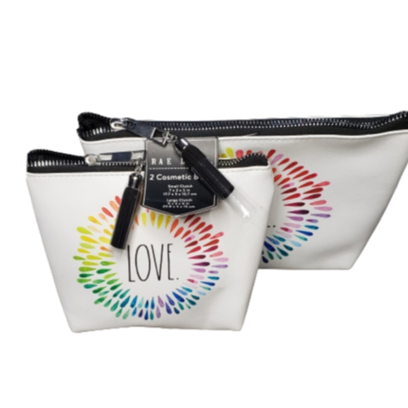 Rae Dunn 2 Piece Zipper Bag / Clutch Set - Picture 3 of 3